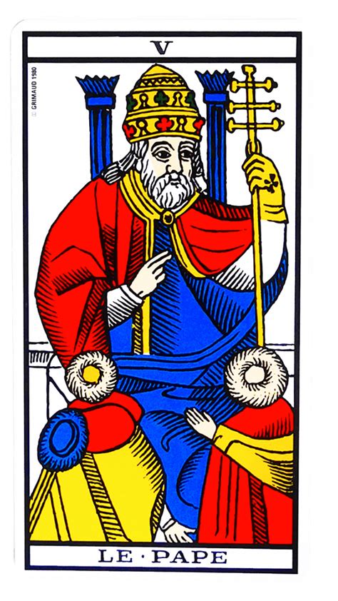 carte du pape tarot|Le Pape dans le tarot de Marseille